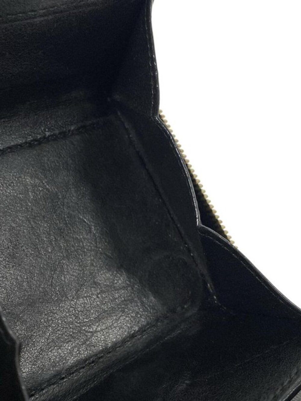 ★SOLD★ Saint Laurent Paris Bifold Wallet Tiny Monogram Compact Full Zip Black - Picture 4 of 8
